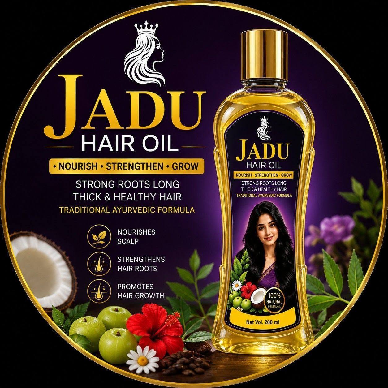 Jadu Hair Oil — প্রিমিয়াম হেয়ার কেয়ার অয়েল